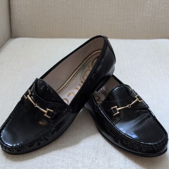Sam Edelman Shoes - Sam Edelman Talia Black Horsebit Loafers Preppy Slip On Shoes Size 8